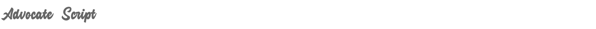 Advocate Script Advocate personal use.ttf font preview